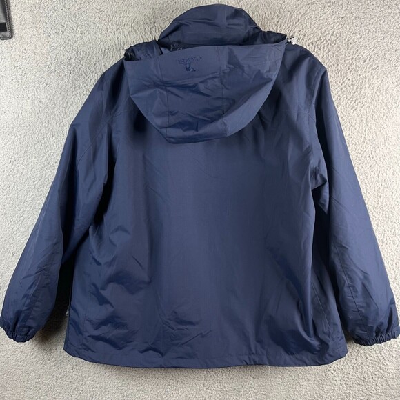 Vintage Camel Cigarette Jacket Mens L Blue Flannel Lined Full Zip Snap Coat Hood - Picture 9 of 16